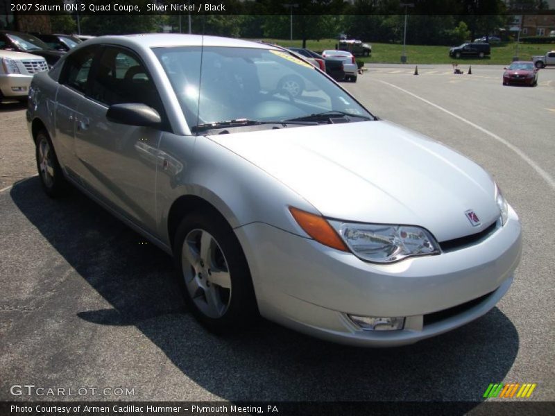 Silver Nickel / Black 2007 Saturn ION 3 Quad Coupe