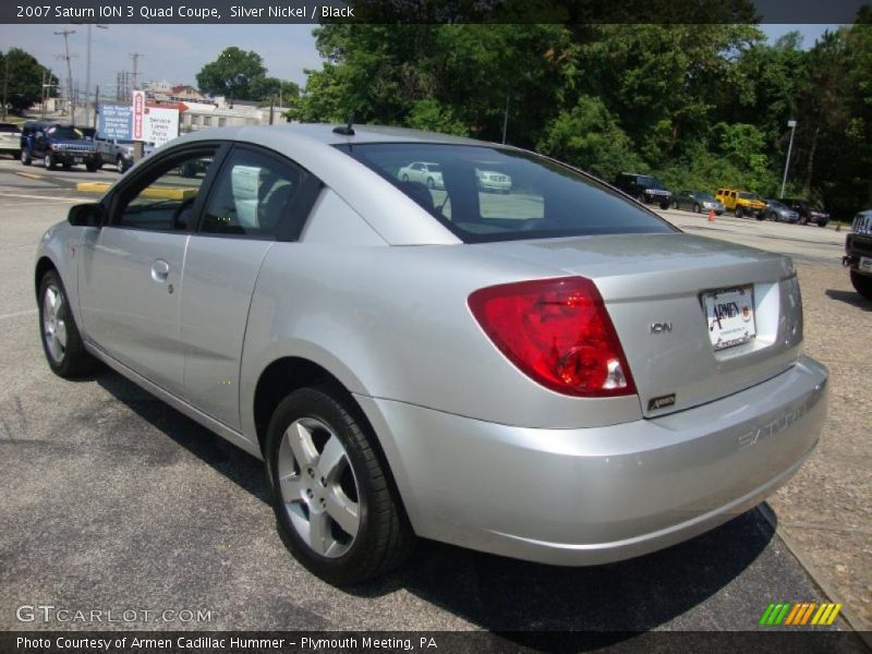 Silver Nickel / Black 2007 Saturn ION 3 Quad Coupe