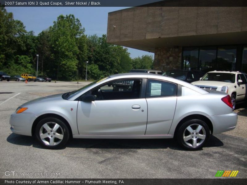 Silver Nickel / Black 2007 Saturn ION 3 Quad Coupe