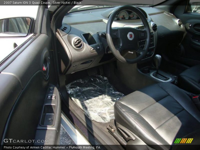 Silver Nickel / Black 2007 Saturn ION 3 Quad Coupe