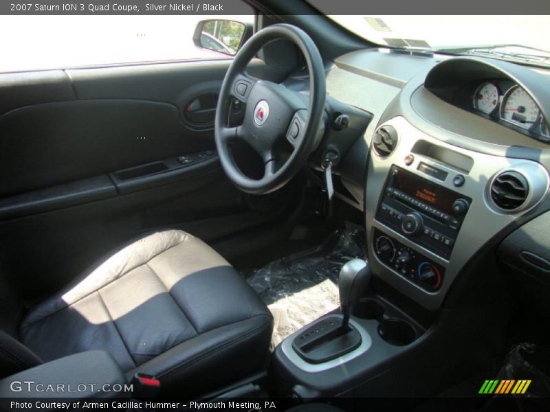 Silver Nickel / Black 2007 Saturn ION 3 Quad Coupe
