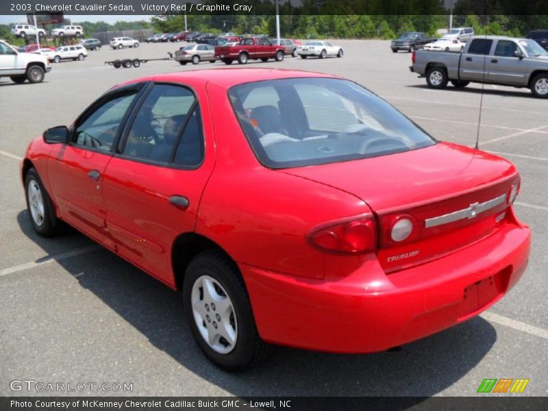 Victory Red / Graphite Gray 2003 Chevrolet Cavalier Sedan