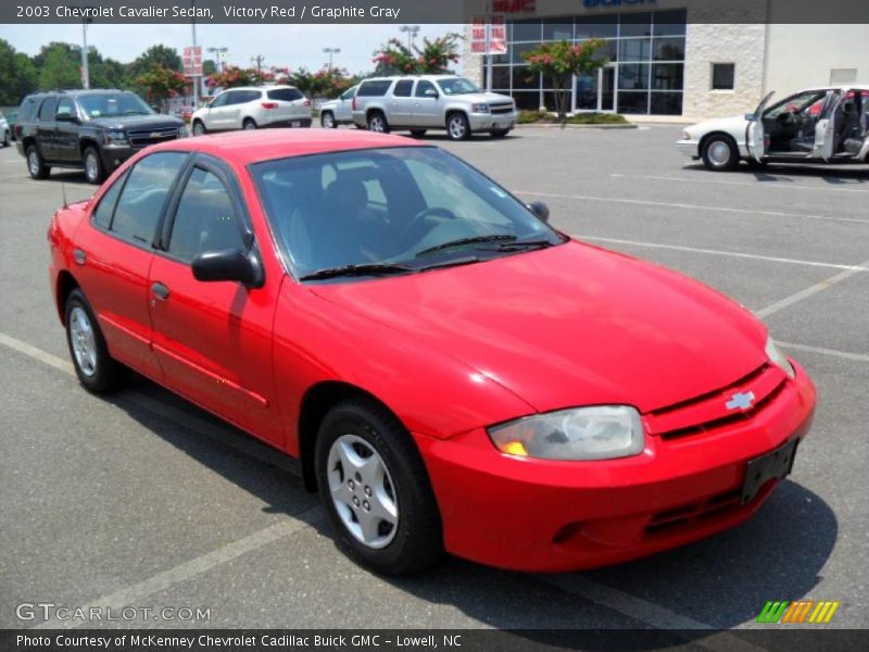 Victory Red / Graphite Gray 2003 Chevrolet Cavalier Sedan