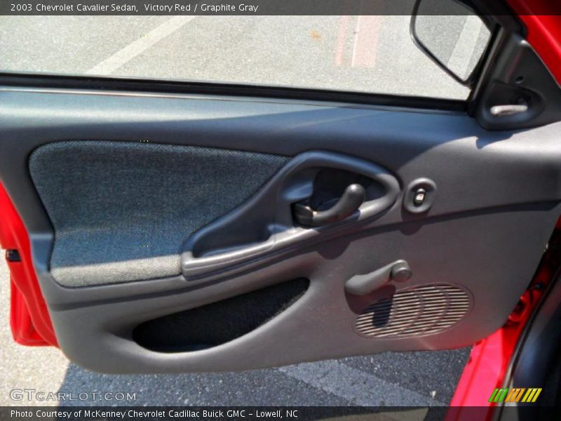 Victory Red / Graphite Gray 2003 Chevrolet Cavalier Sedan