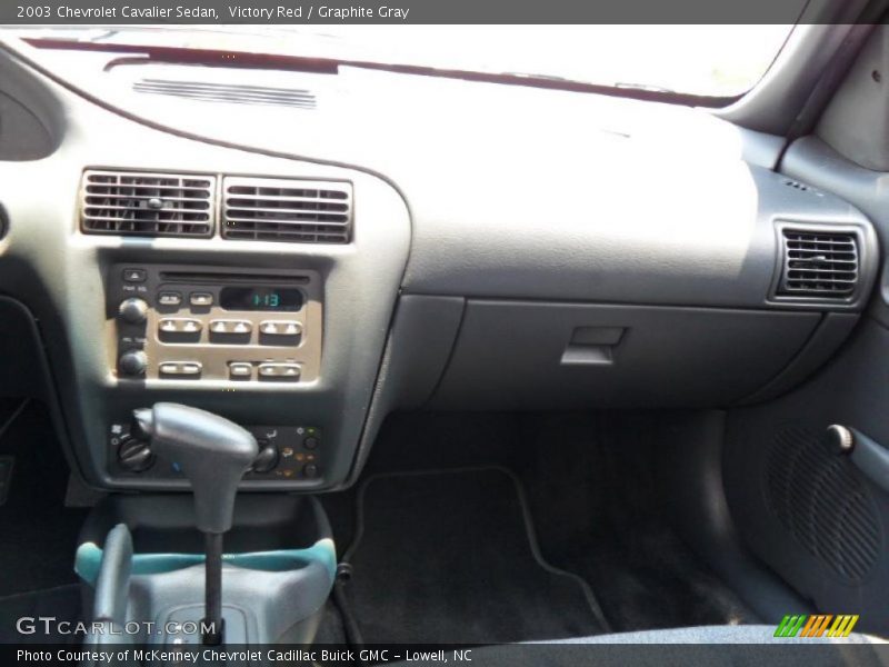 Victory Red / Graphite Gray 2003 Chevrolet Cavalier Sedan