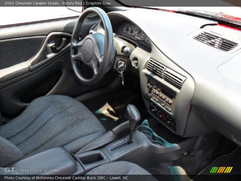 Victory Red / Graphite Gray 2003 Chevrolet Cavalier Sedan