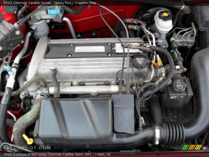Victory Red / Graphite Gray 2003 Chevrolet Cavalier Sedan