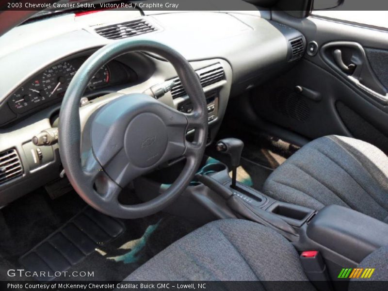 Victory Red / Graphite Gray 2003 Chevrolet Cavalier Sedan