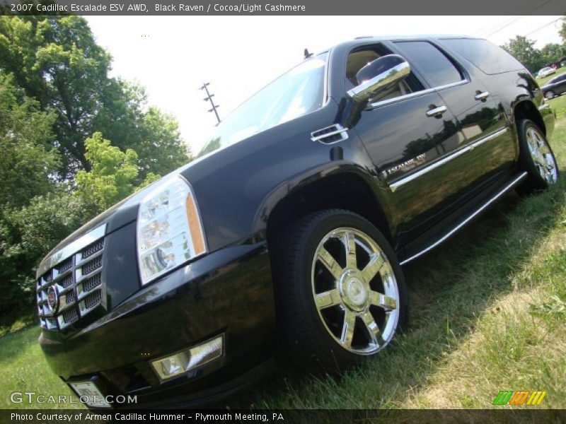 Black Raven / Cocoa/Light Cashmere 2007 Cadillac Escalade ESV AWD