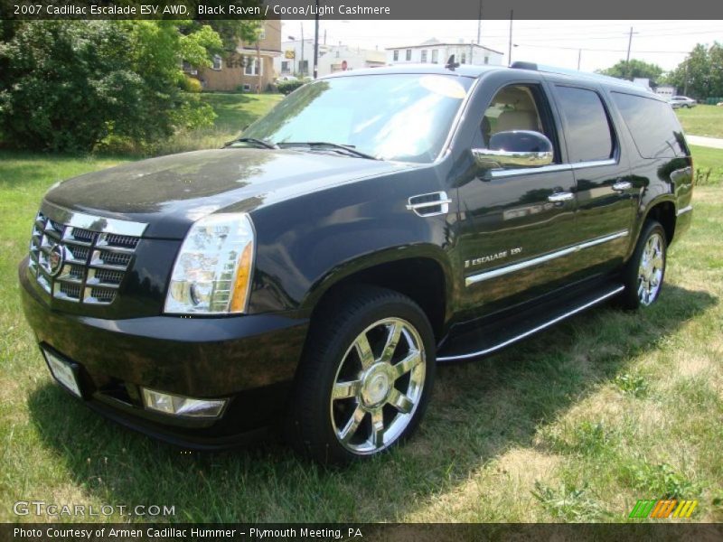 Black Raven / Cocoa/Light Cashmere 2007 Cadillac Escalade ESV AWD