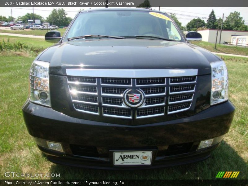 Black Raven / Cocoa/Light Cashmere 2007 Cadillac Escalade ESV AWD