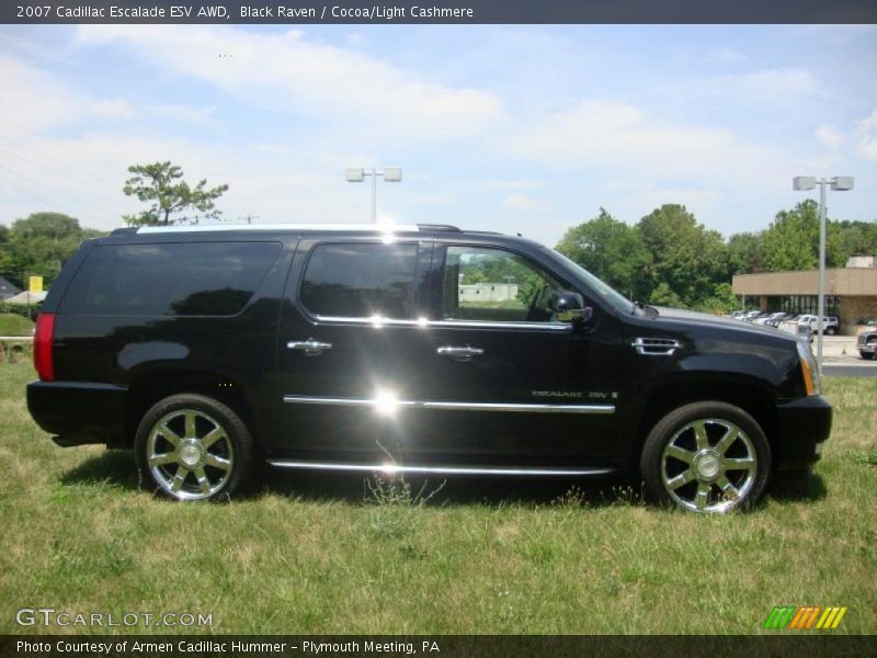 Black Raven / Cocoa/Light Cashmere 2007 Cadillac Escalade ESV AWD