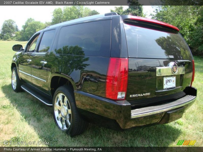 Black Raven / Cocoa/Light Cashmere 2007 Cadillac Escalade ESV AWD