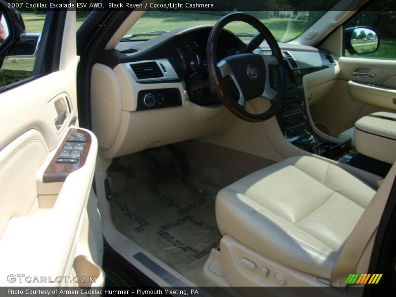 Black Raven / Cocoa/Light Cashmere 2007 Cadillac Escalade ESV AWD