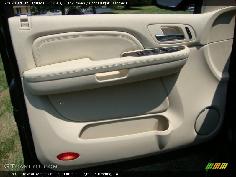 Black Raven / Cocoa/Light Cashmere 2007 Cadillac Escalade ESV AWD