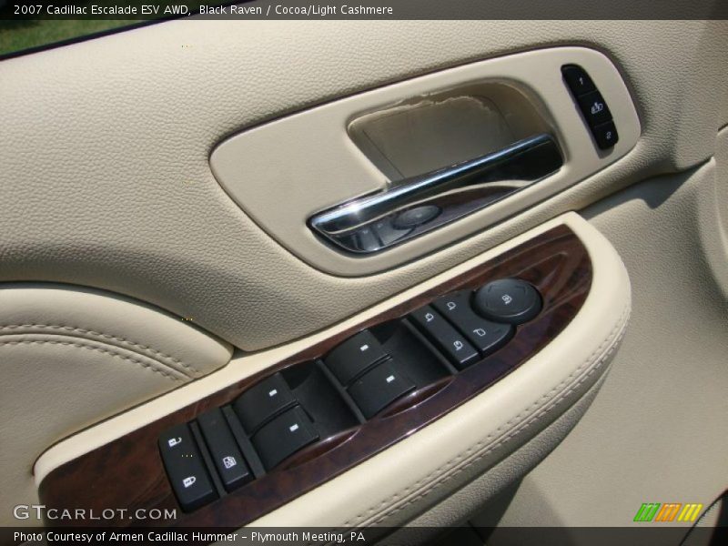 Black Raven / Cocoa/Light Cashmere 2007 Cadillac Escalade ESV AWD