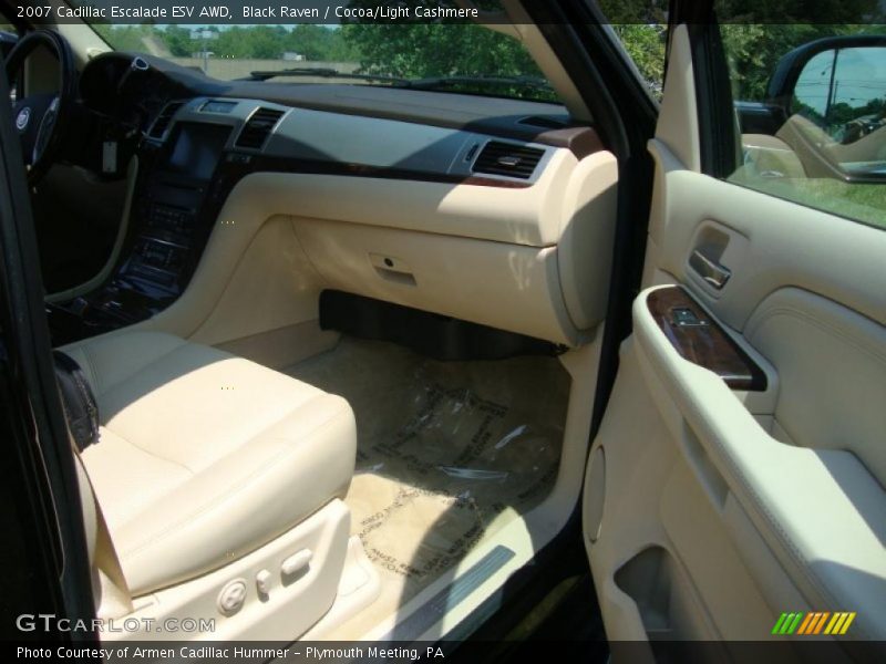 Black Raven / Cocoa/Light Cashmere 2007 Cadillac Escalade ESV AWD