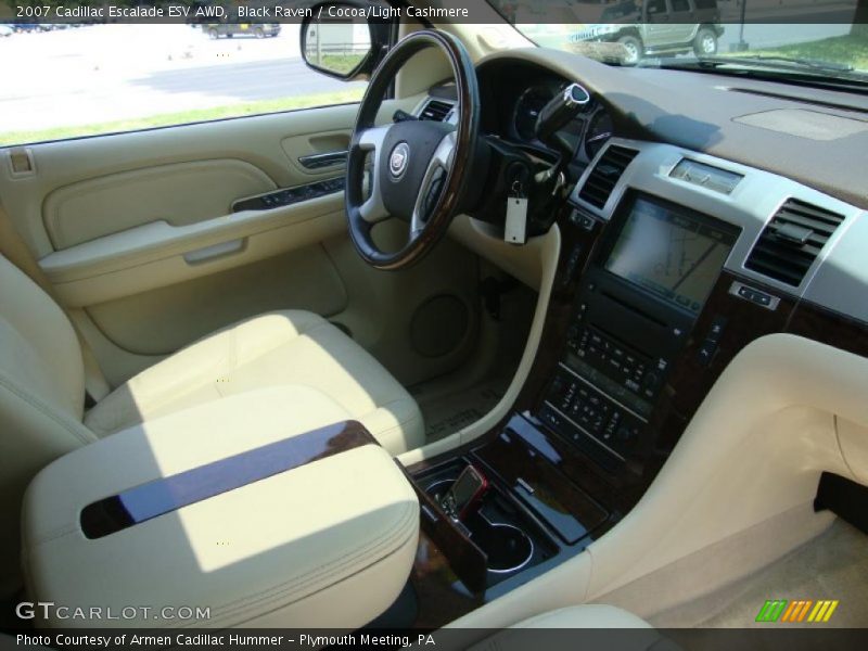 Black Raven / Cocoa/Light Cashmere 2007 Cadillac Escalade ESV AWD