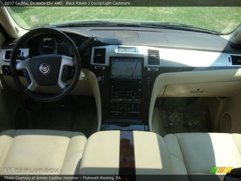 Black Raven / Cocoa/Light Cashmere 2007 Cadillac Escalade ESV AWD