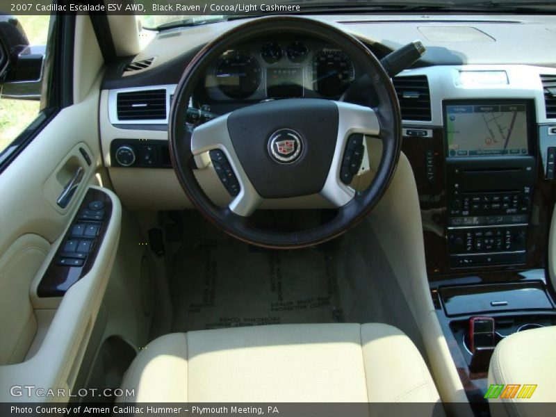 Black Raven / Cocoa/Light Cashmere 2007 Cadillac Escalade ESV AWD