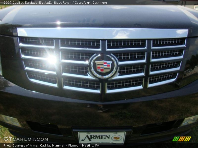 Black Raven / Cocoa/Light Cashmere 2007 Cadillac Escalade ESV AWD