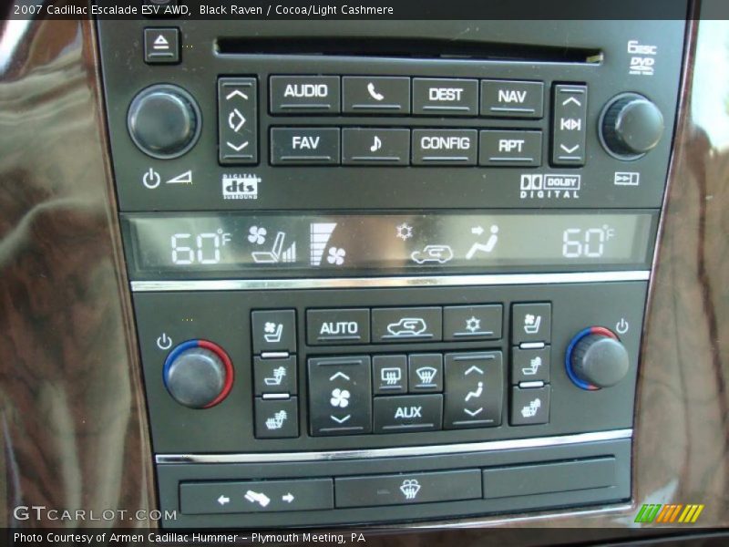Black Raven / Cocoa/Light Cashmere 2007 Cadillac Escalade ESV AWD