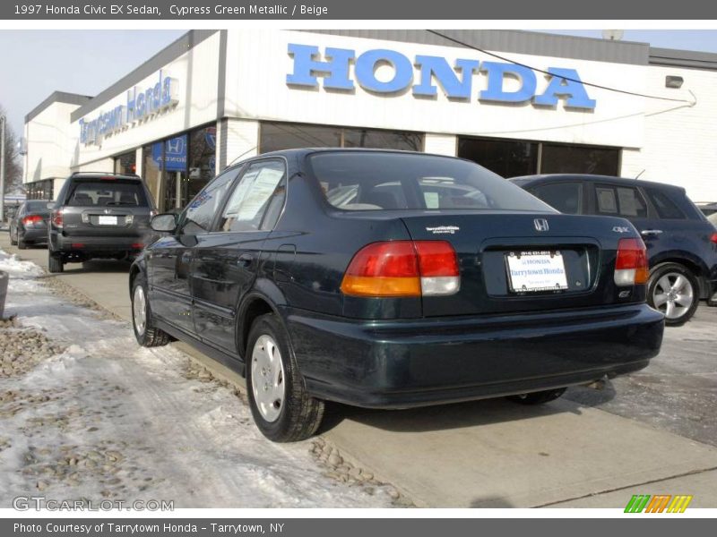 Cypress Green Metallic / Beige 1997 Honda Civic EX Sedan