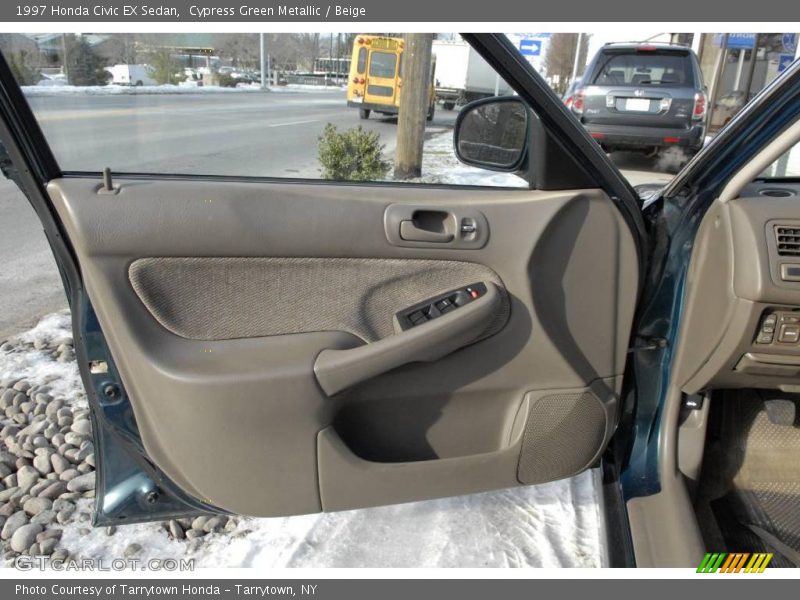 Cypress Green Metallic / Beige 1997 Honda Civic EX Sedan