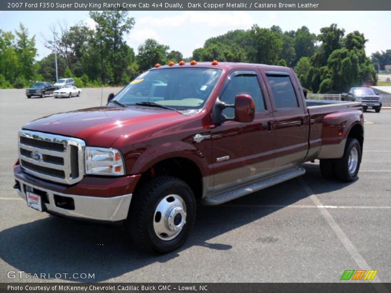 Dark Copper Metallic / Castano Brown Leather 2007 Ford F350 Super Duty King Ranch Crew Cab 4x4 Dually