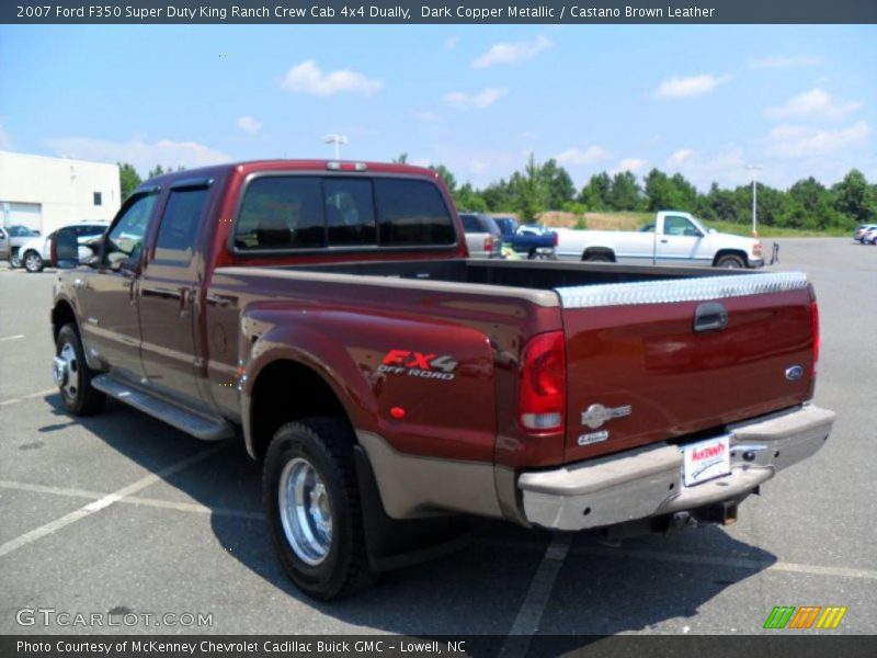 Dark Copper Metallic / Castano Brown Leather 2007 Ford F350 Super Duty King Ranch Crew Cab 4x4 Dually