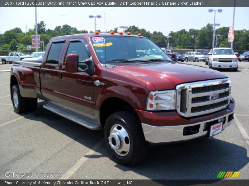 Dark Copper Metallic / Castano Brown Leather 2007 Ford F350 Super Duty King Ranch Crew Cab 4x4 Dually