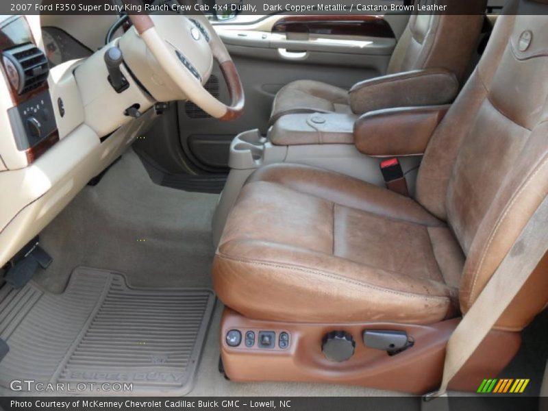 Dark Copper Metallic / Castano Brown Leather 2007 Ford F350 Super Duty King Ranch Crew Cab 4x4 Dually