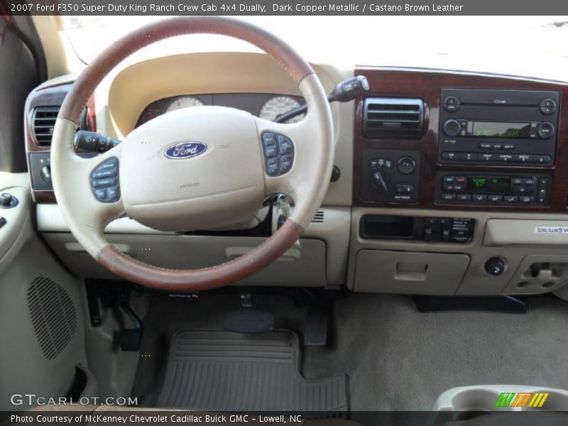 Dark Copper Metallic / Castano Brown Leather 2007 Ford F350 Super Duty King Ranch Crew Cab 4x4 Dually