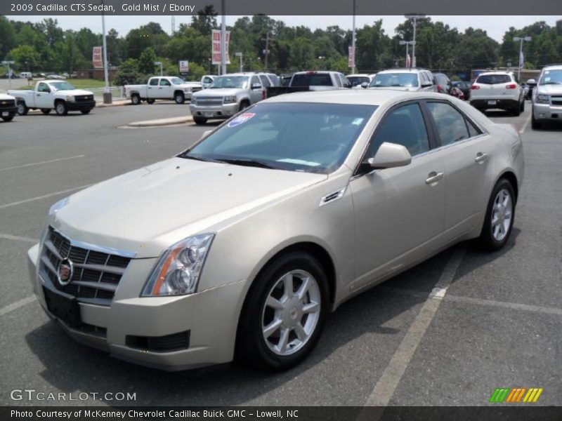 Gold Mist / Ebony 2009 Cadillac CTS Sedan