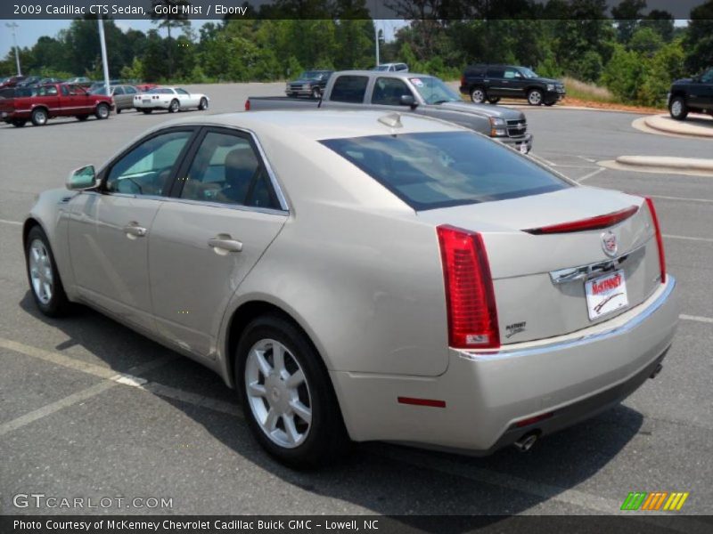 Gold Mist / Ebony 2009 Cadillac CTS Sedan
