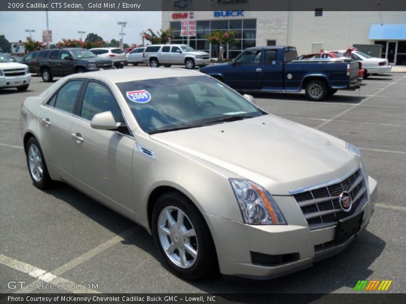 Gold Mist / Ebony 2009 Cadillac CTS Sedan