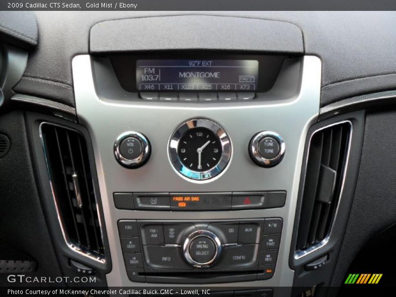 Gold Mist / Ebony 2009 Cadillac CTS Sedan