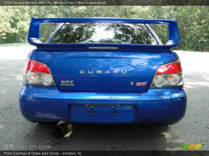 WR Blue Pearl / Blue Ecsaine/Black 2004 Subaru Impreza WRX STi