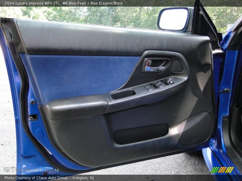 WR Blue Pearl / Blue Ecsaine/Black 2004 Subaru Impreza WRX STi