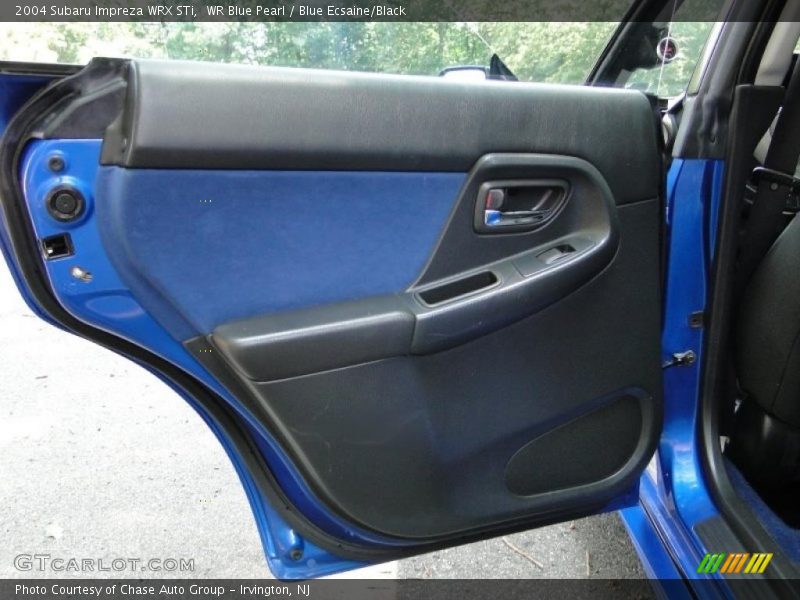 WR Blue Pearl / Blue Ecsaine/Black 2004 Subaru Impreza WRX STi