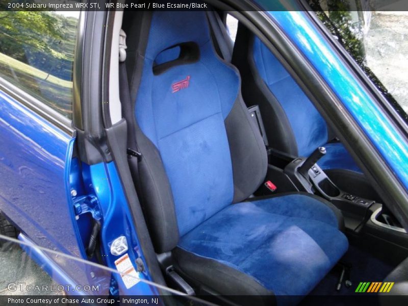 WR Blue Pearl / Blue Ecsaine/Black 2004 Subaru Impreza WRX STi