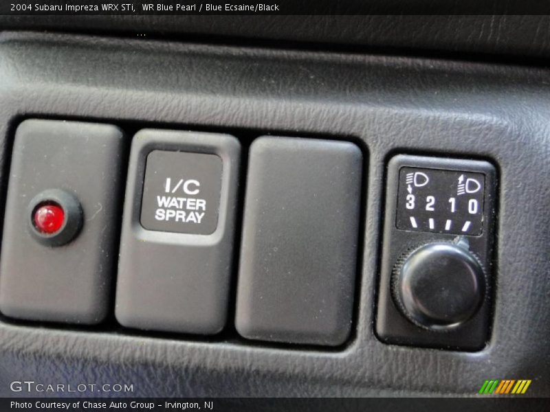 WR Blue Pearl / Blue Ecsaine/Black 2004 Subaru Impreza WRX STi