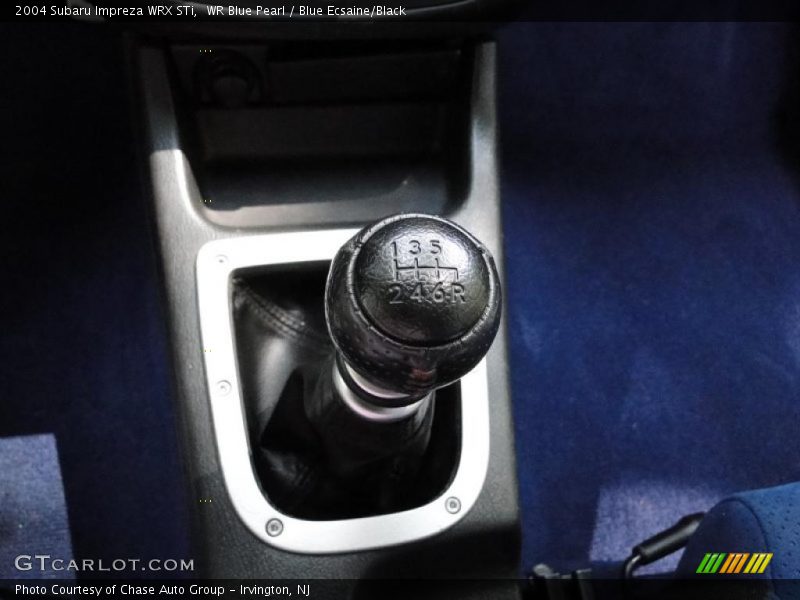 WR Blue Pearl / Blue Ecsaine/Black 2004 Subaru Impreza WRX STi