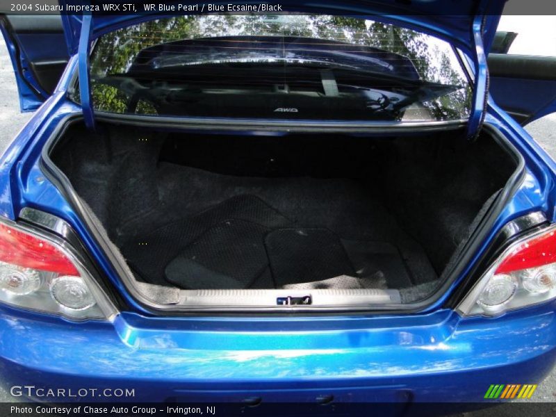 WR Blue Pearl / Blue Ecsaine/Black 2004 Subaru Impreza WRX STi