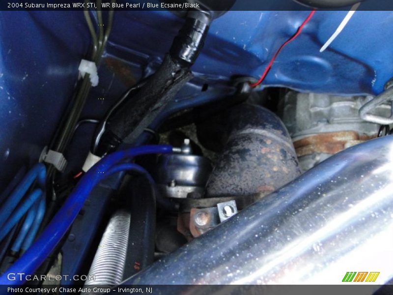 WR Blue Pearl / Blue Ecsaine/Black 2004 Subaru Impreza WRX STi