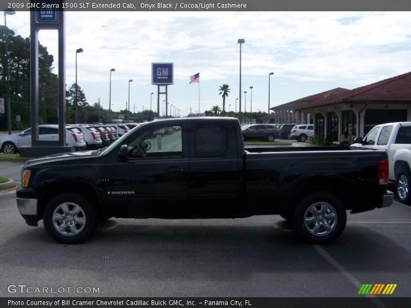 Onyx Black / Cocoa/Light Cashmere 2009 GMC Sierra 1500 SLT Extended Cab