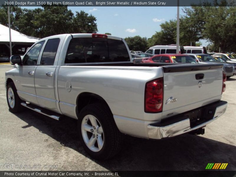 Bright Silver Metallic / Medium Slate Gray 2008 Dodge Ram 1500 Big Horn Edition Quad Cab