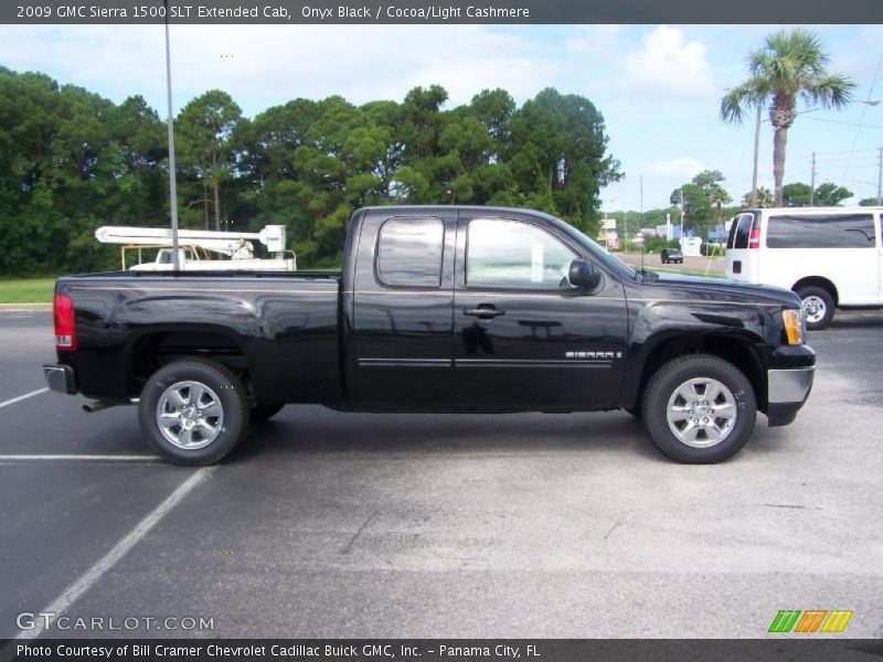 Onyx Black / Cocoa/Light Cashmere 2009 GMC Sierra 1500 SLT Extended Cab