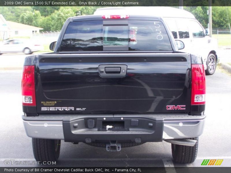 Onyx Black / Cocoa/Light Cashmere 2009 GMC Sierra 1500 SLT Extended Cab