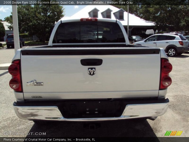 Bright Silver Metallic / Medium Slate Gray 2008 Dodge Ram 1500 Big Horn Edition Quad Cab